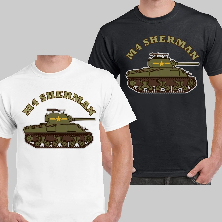 M4 Sherman Tank Historical Military Vector Retro Style T-shirt