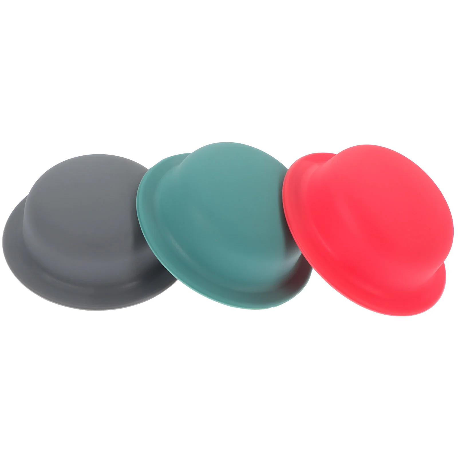 

3 Pcs Accessories Anti-scalding Pot Cover Oven Lid Silica Gel Round Kitchen Supply