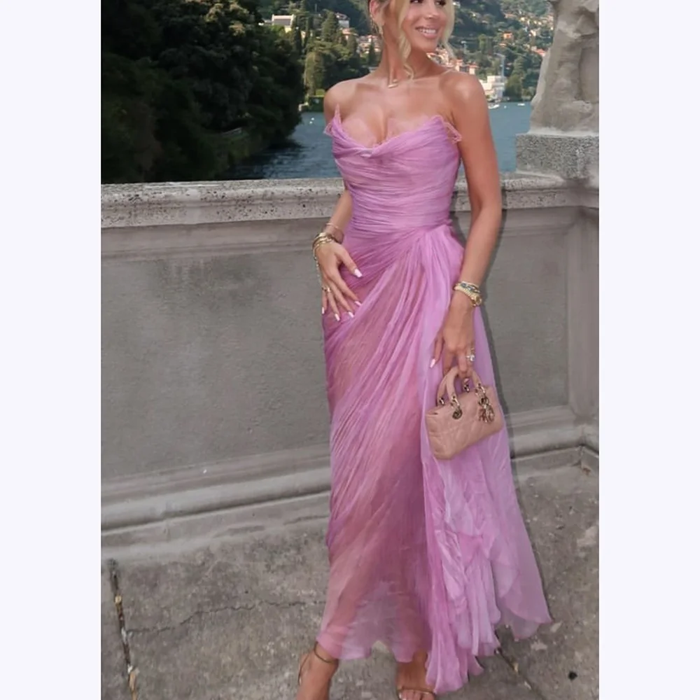 

Vintage Prom Dresses Sweetheart A Line Classic Sleeveless Simple Women's Evening Dress Ankle Length Gowns High Quality Tender