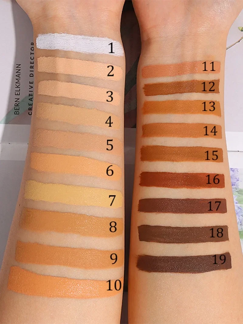 プライベートラベル 19色展開 コンシーラークリーム ウォータープルーフ 長持ち 落ちにくい 高カバー力 黒ずみ・シミ対策 メイクアップ