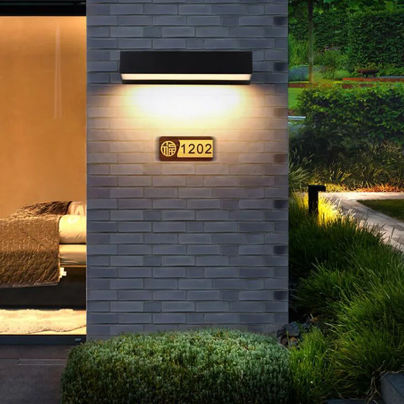 

Aluminum LED Wall Lamp Outdoor Waterproof IP65 Long Wall Light Porch Garden Lights Living Room Street Stairs Lighting AC85-265V