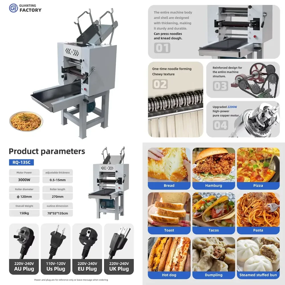 

Thickened Stainless Steel Fresh Noodle Make Machine Automatic Top Quality Noodle Make Machine