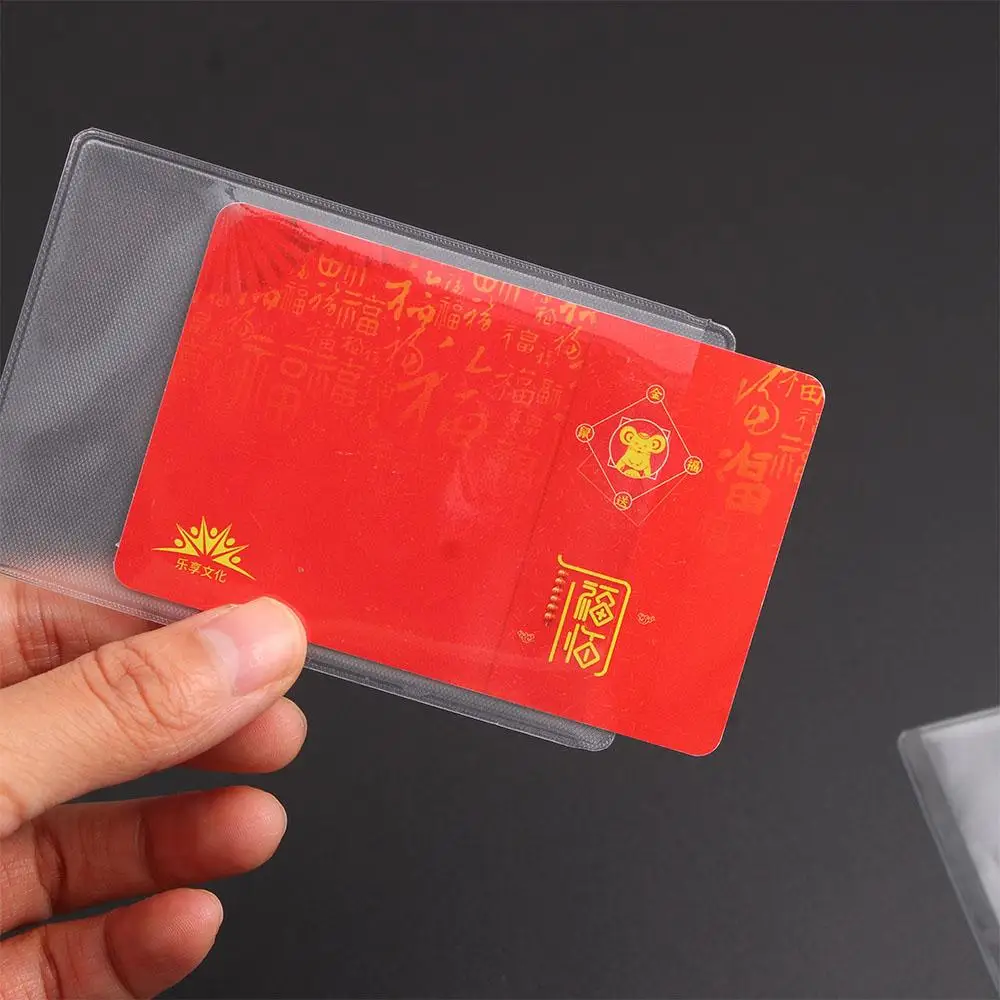 10Pcs/Set Waterproof Transparent PVC Card Cover Plastic Cardholder Case To Protect Credit Cards Porte Carte Bank Id Card Sleeve