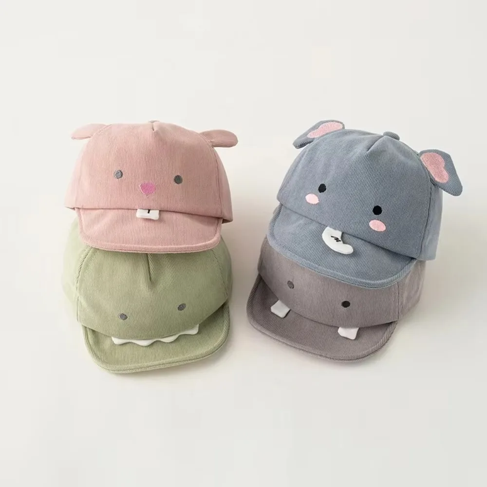 

Fashion Cute Animal Baby Baseball Hat Cartoon Dinosaur Rabbit Soft Brim Infant Peaked Cap Solid Color Kids Sun Hats