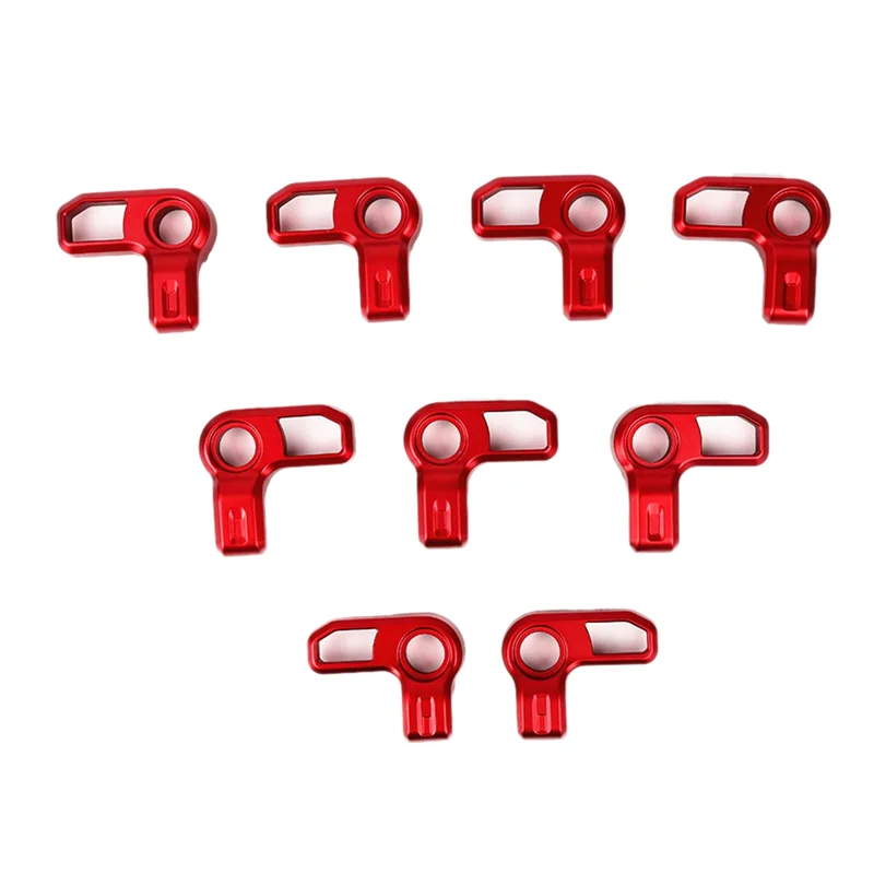 Hardtop Roof Removal Switch Handle Aluminum Panel Latch Lock for 2021 2022 Accessories 9PCS Red