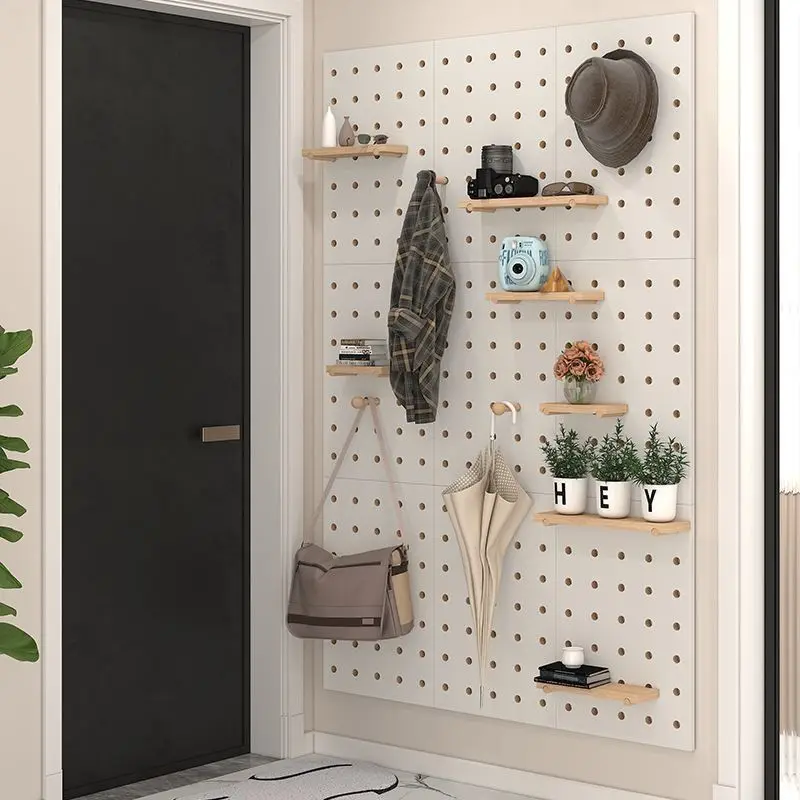 

Cave board production, entrance entrance storage background wall, shelf