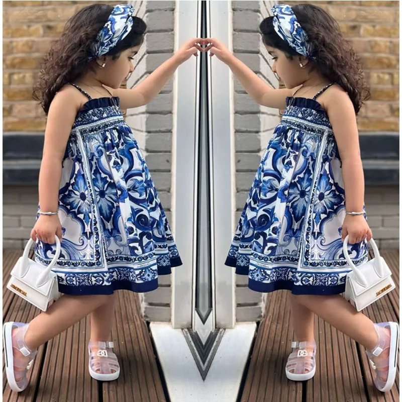 vestido-de-verano-para-ninas-azul-y-blanco-de-porcelana-sin-mangas-de-algodon-puro-falda-para-bebe