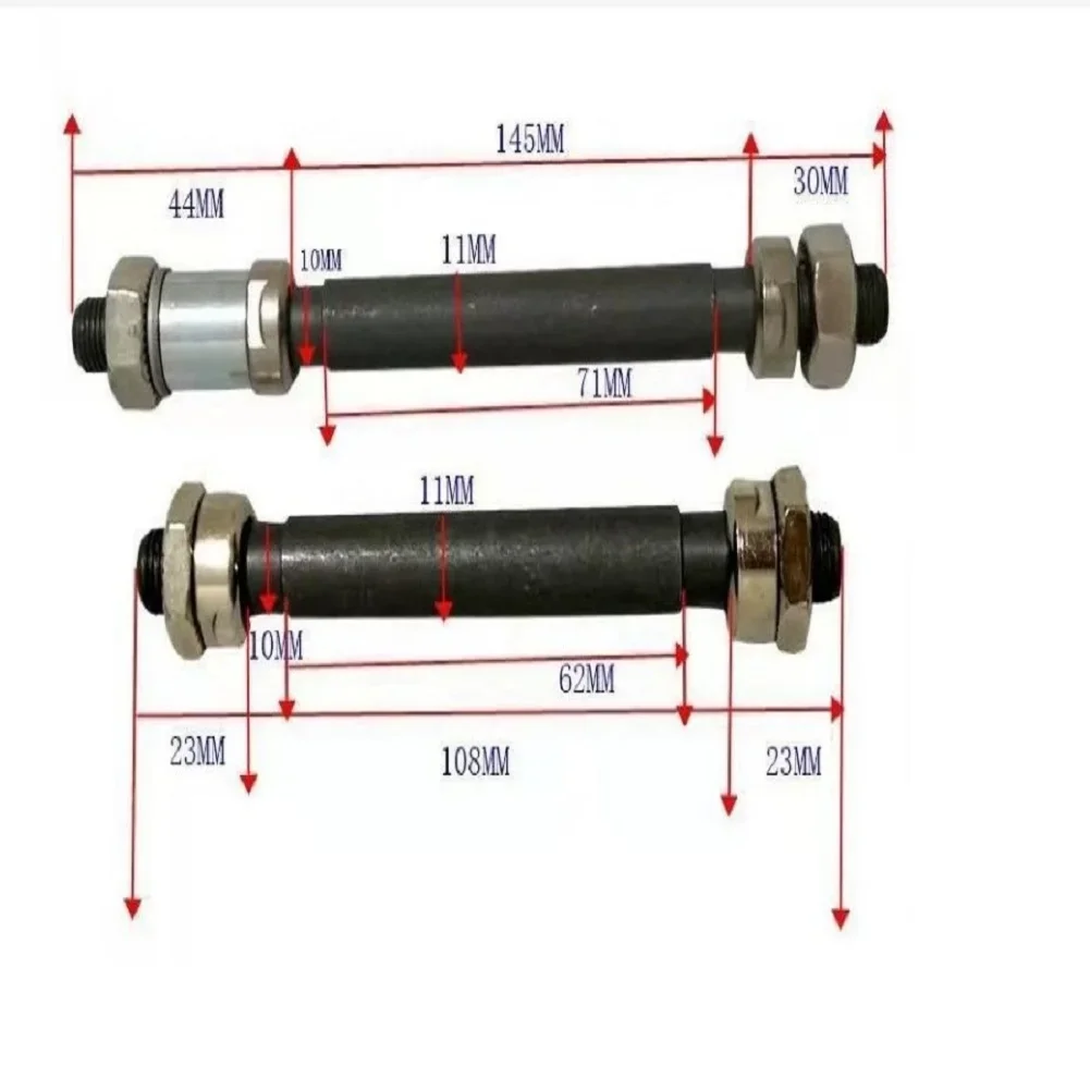 MTB Bicycle Hub Front And Rear Axle 108/145mm Hollow Axle Cycling Supplies Mountain Road Bike Hollow Shaft Bicycle Accessories