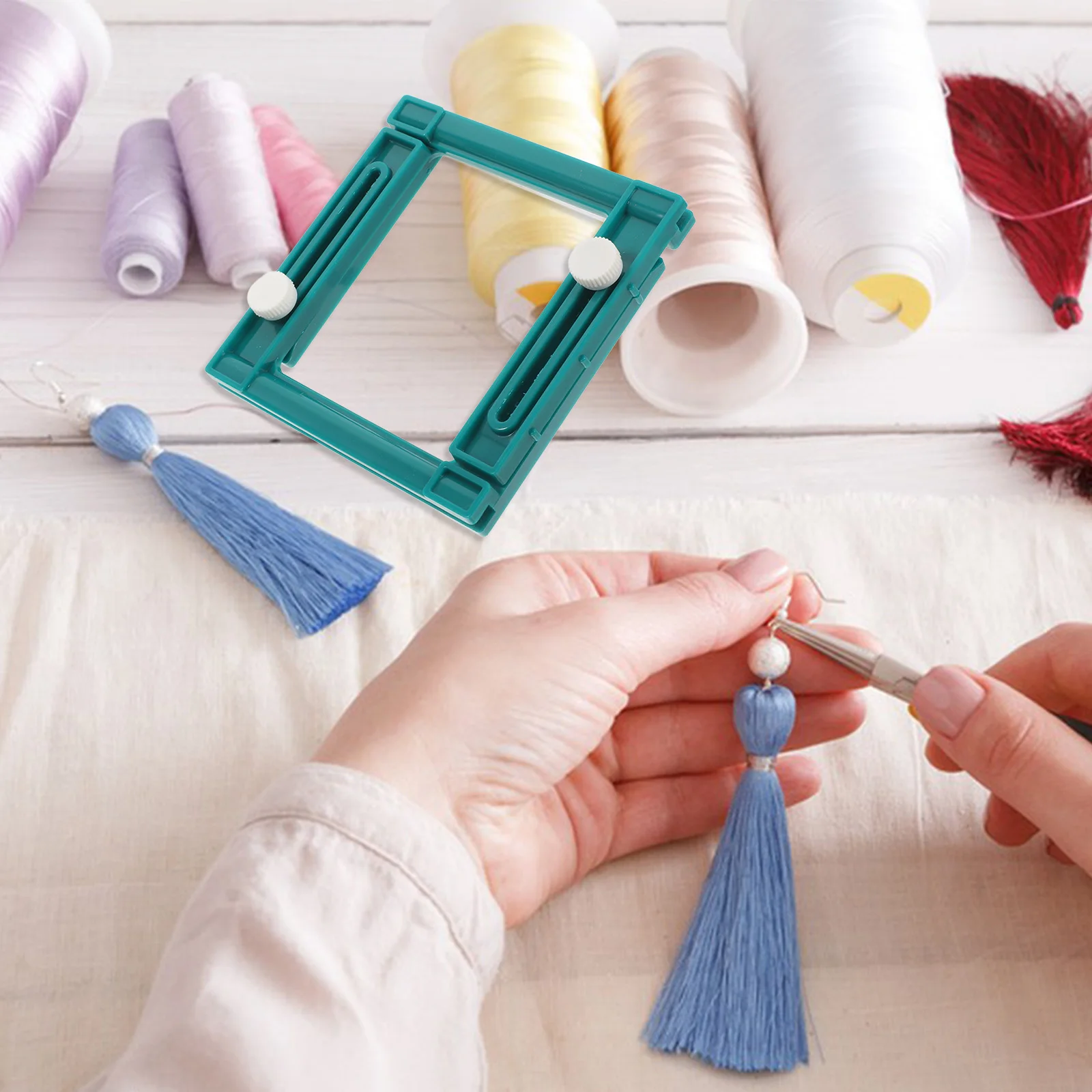 

Tassel Making Frame Adjustable Length Plastic Knitting Tool For Diy Tassel Weaving Beginner Handmade Craft Kit Sewing