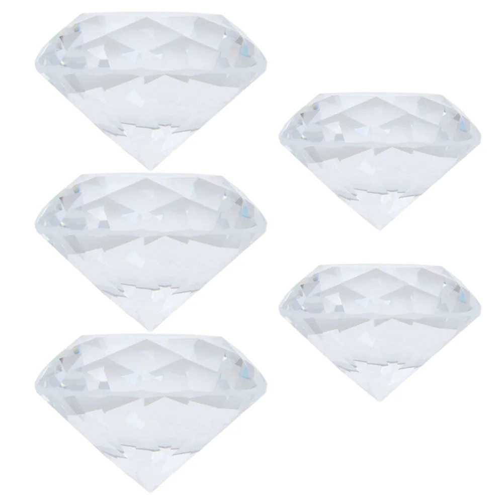 

5Pcs Crystal Diamond Decorative Nail Art Display Prop Fake Diamond for Manicure Photo Prop Salon Nail Supply Female Gift