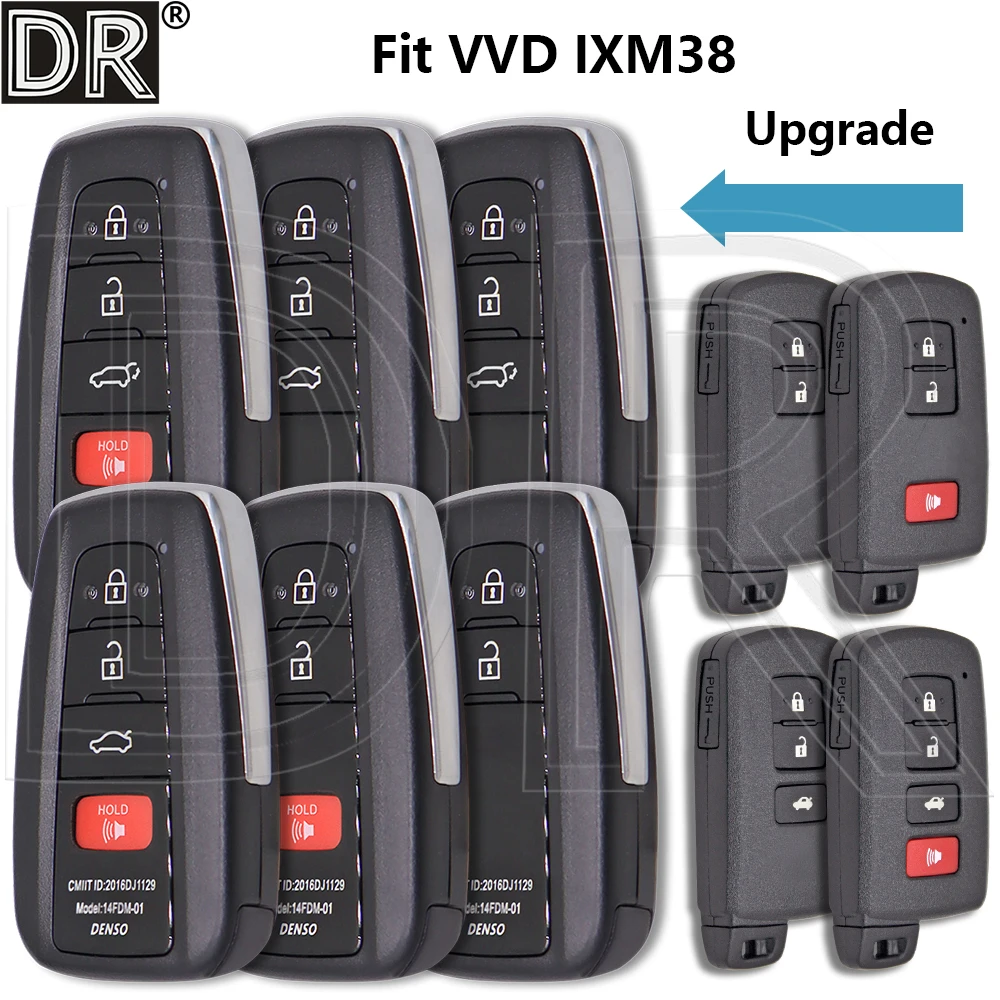 Great Replacement Car Key Shell Housing Case Or VVDI XM38 PCB Board For Toyota Corolla RAV4 Cmary Land Cruiser Prado CHR Prius
