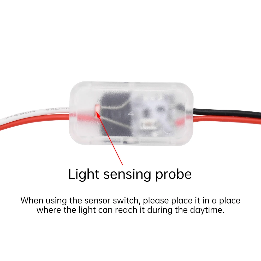 Light Sensing Lamp Control Switch DC 3.7-24V Light Sensor Auto On Off  Photocell Street Light Switches For LED Light Strip