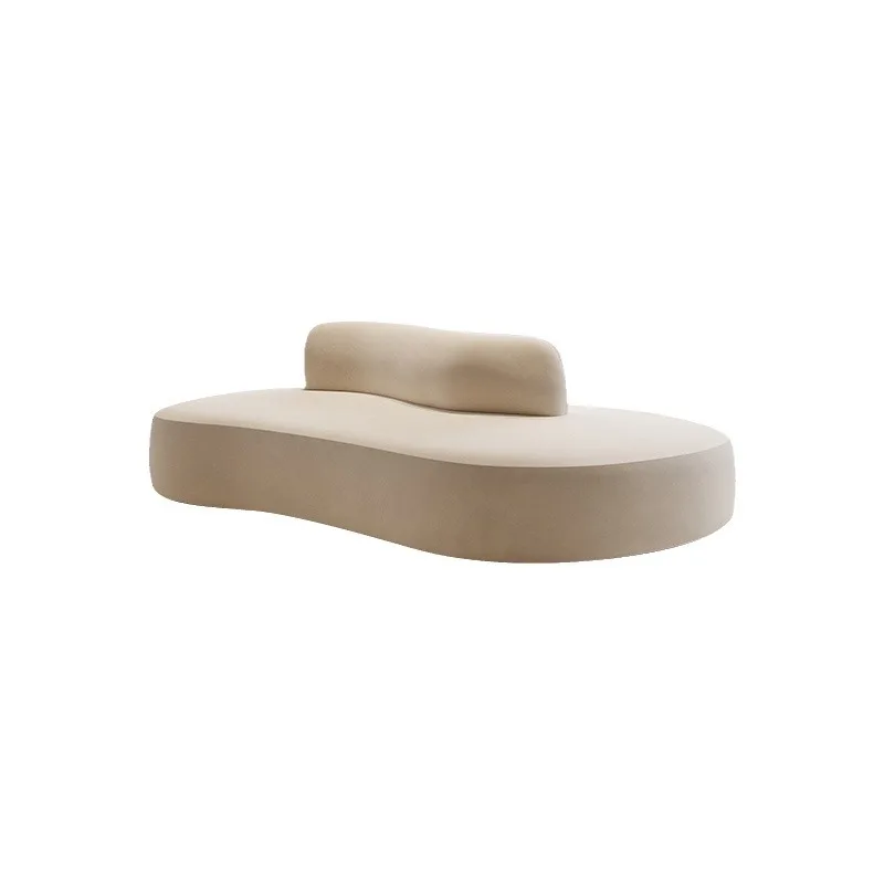 

Curved fabric sofa beauty salon sitting area double-sided small sofa