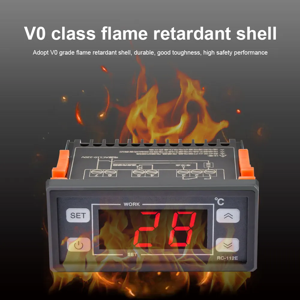 Digital Thermostat STC-200 AC 110-220V DC 12V 24V Temperature Controller Switch Temp Meter Thermoregulator with 2M NTC cable