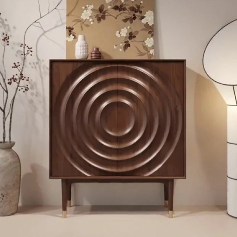 

Black walnut chest, living room against the wall, storage cabinet