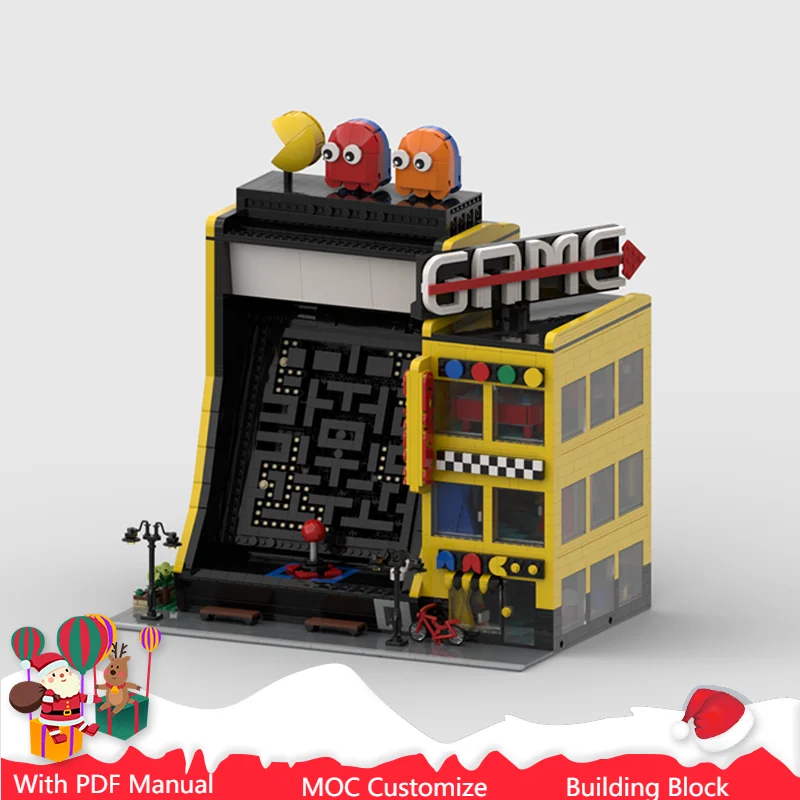 

Hot 2339 PCS MOC Modular Arcade Center Buildings Sets Educational Assembly Bricks Kids Toys Creative Christmas Birthday Gifts