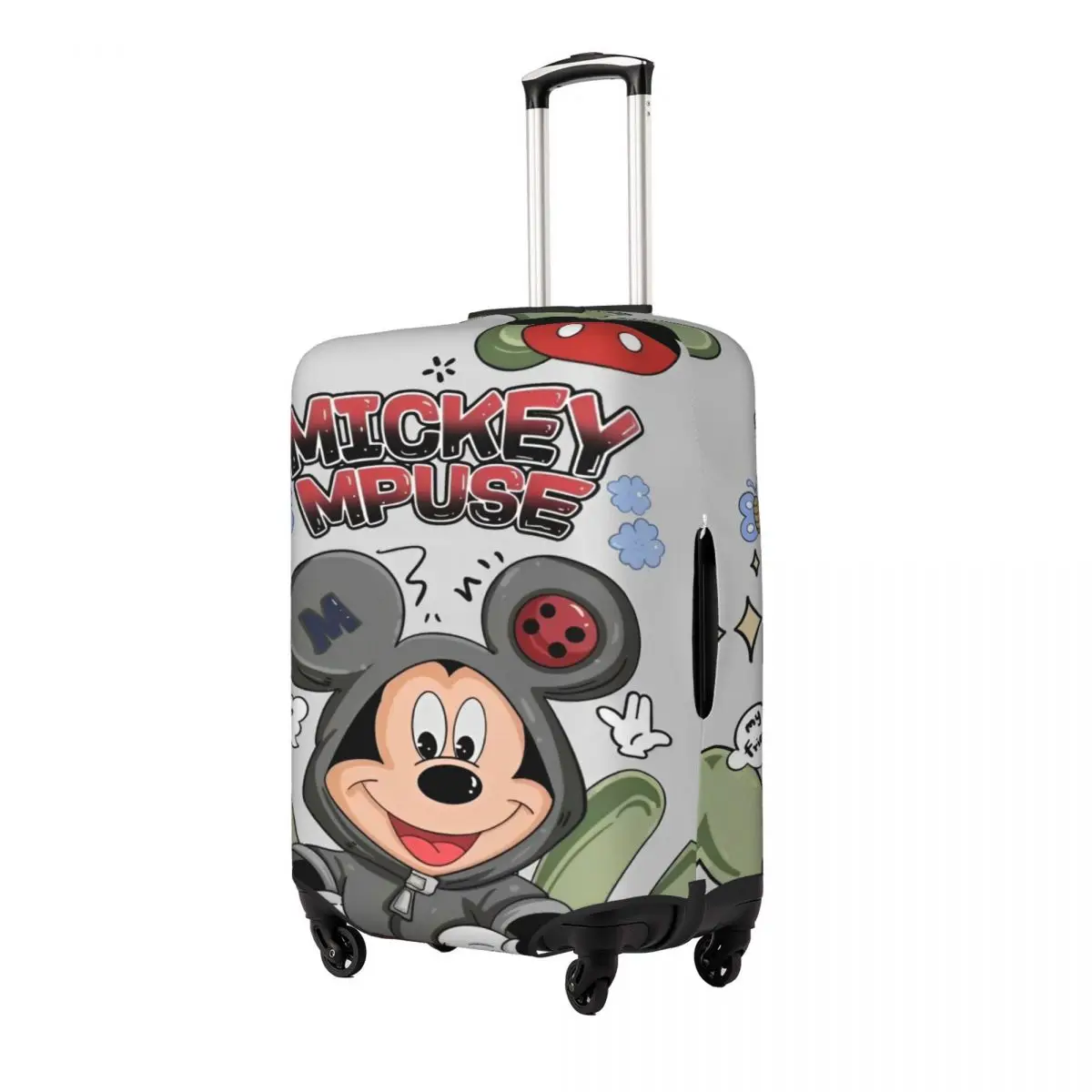 Mickey Mouse Travel Luggage Cover Durable Suitcase Protector Washable Baggage Covers Fits 18-32 Inch Luggage