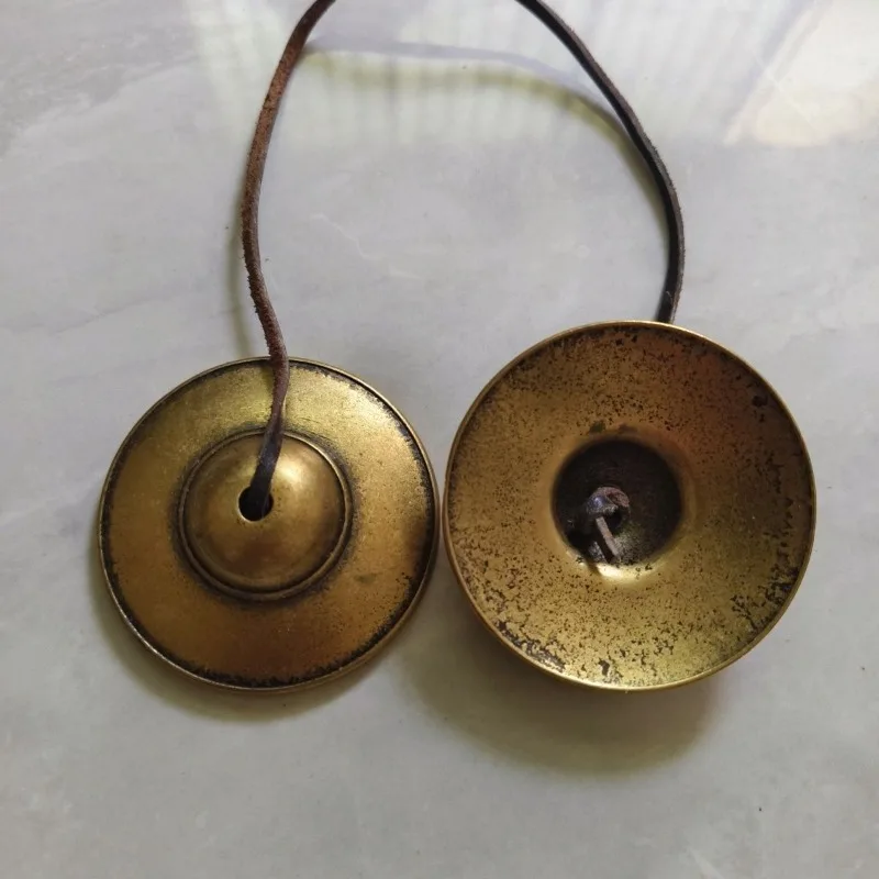 Nepal Brass Tinkle Bell Nepalese Meditation Copper Cymbals Hand Bells Handmade Portable Buddhism Tibetan Bell Orff Instruments
