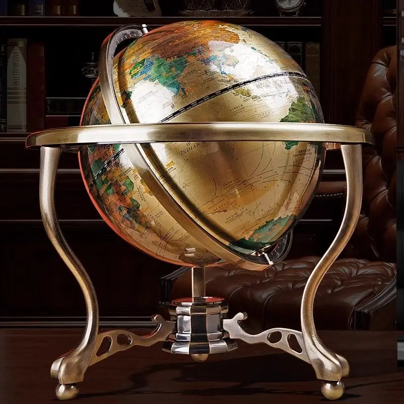 National pure copper globe ornament boss office desktop decoration business gift