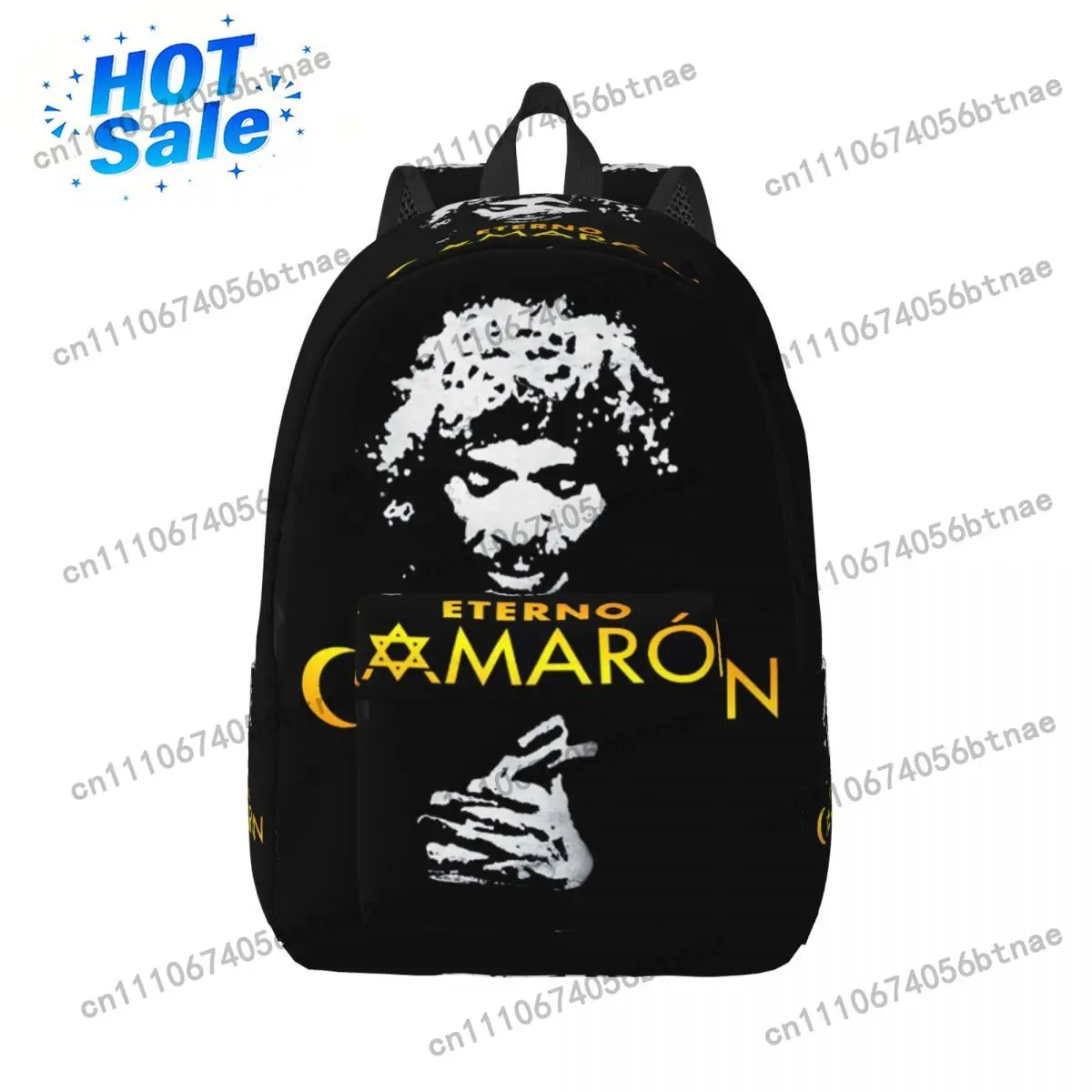 Custom Camaron De La Isla Island Shrimp Canvas Backpacks Flamenco Singer College School Travel Bags Bookbag Fits 15 Inch Laptop