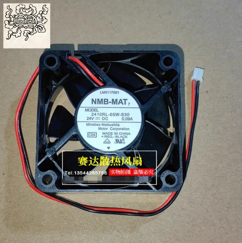

Ltsf For NMB 2410RL-05W-S30 C04 DC 24V 0.09A 60x60x25mm 2-Wire Server Cooling Fan