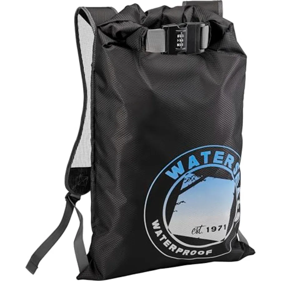 WaterSeals Locking Backpack + Waterproof Bag for Women and Men with Ripstop Material and Anti-Theft Combination Lock to Protect