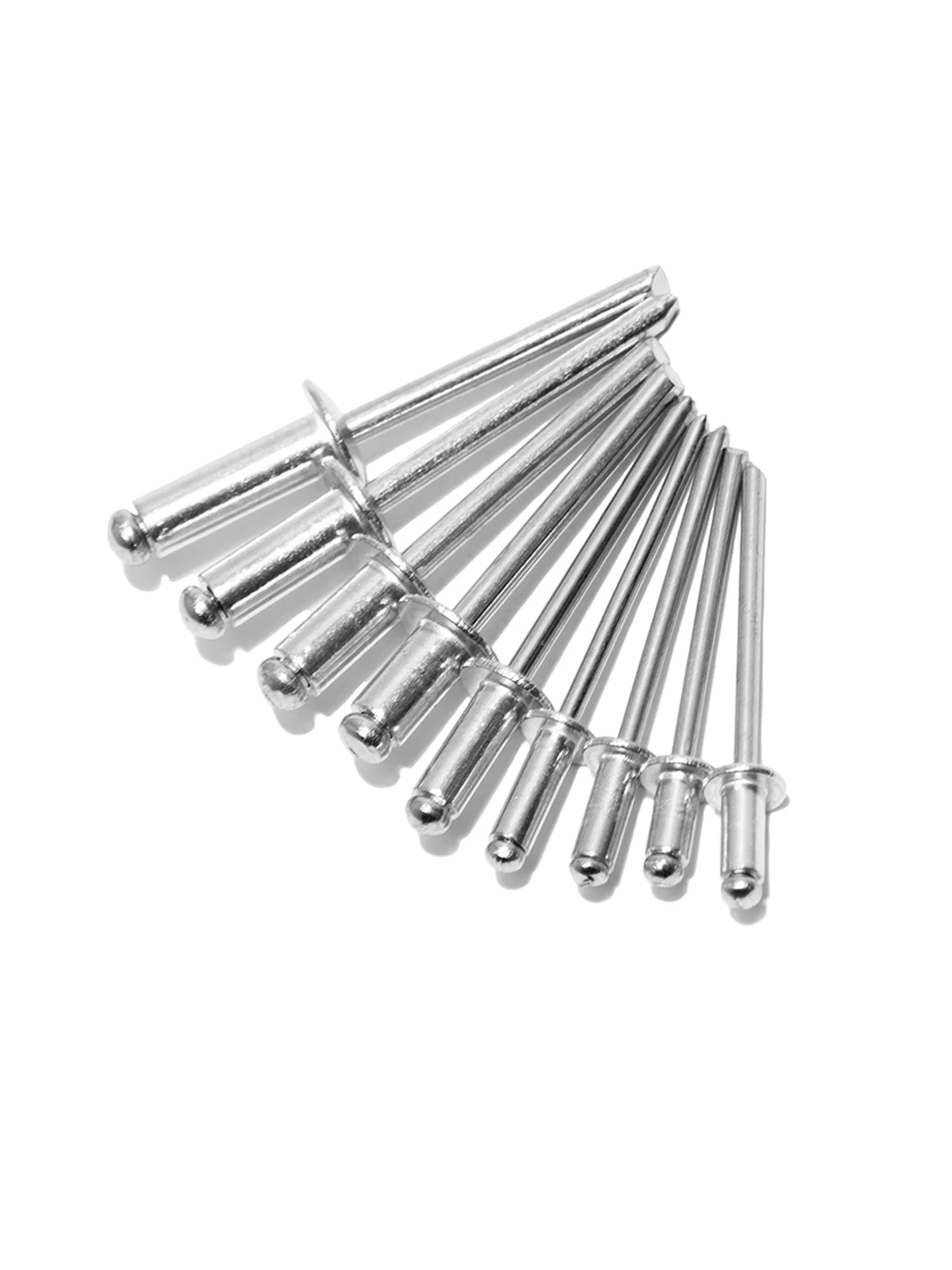 230PCS Aluminium Dome Head Blind Rivets Assorted Set M3.2 M4 M4.8 Steel Shank Mandrel Exhaust Multiple Sizes Pop Rivets Kit