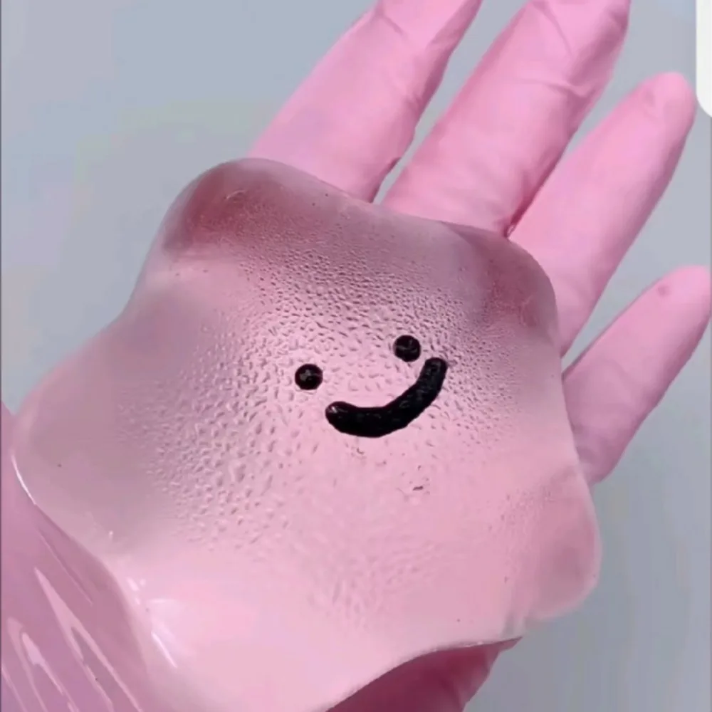 Bola de cristal TPR para exprimir el acné, Bola de agua de conejo de simulación transparente, juguete para pellizco, juguete creativo de pulpo de burbujas sólidas