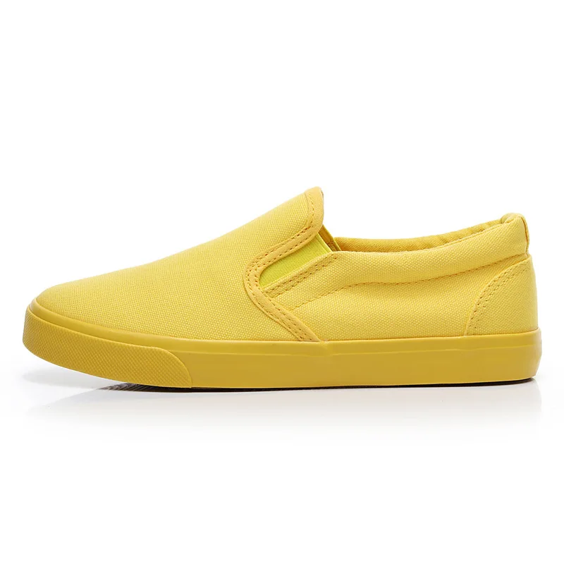 New Breathable Canvas Shoes Small Yellow Shoes Slip_On Women\'s Sports Shoes Zapatos De Mujer