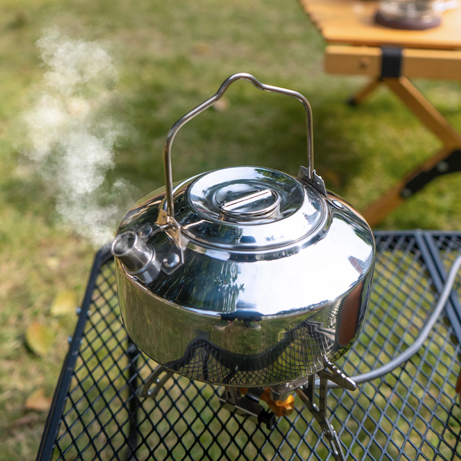 Water Boiler Teapot Coffee Pot Kitchenware Teakettle Cook Compact Pot Portable Boiling Water Campfire For Outdoor Travel Picnic