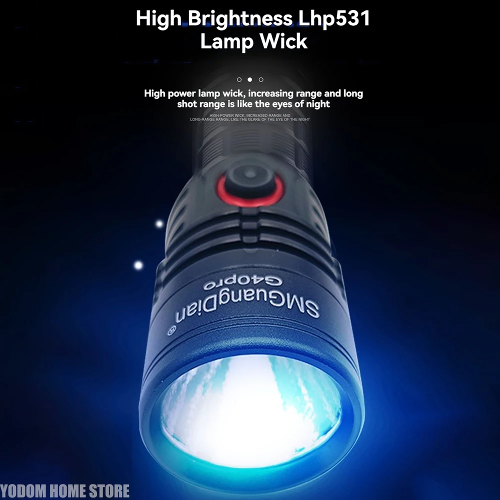 

Перезаряжаемый мини-фонарь SM Professional G40 Pro 3000 лм, светодиод SST40, аккумулятор 5000 мАч для повседневного ношения, кемпинга, дома и использования на улице