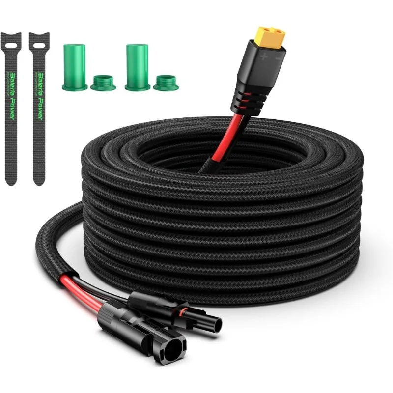 

Удлинительный кабель для зарядки солнечной батареи 50 футов 10AWG с разъемом XT60 для солнечной панели