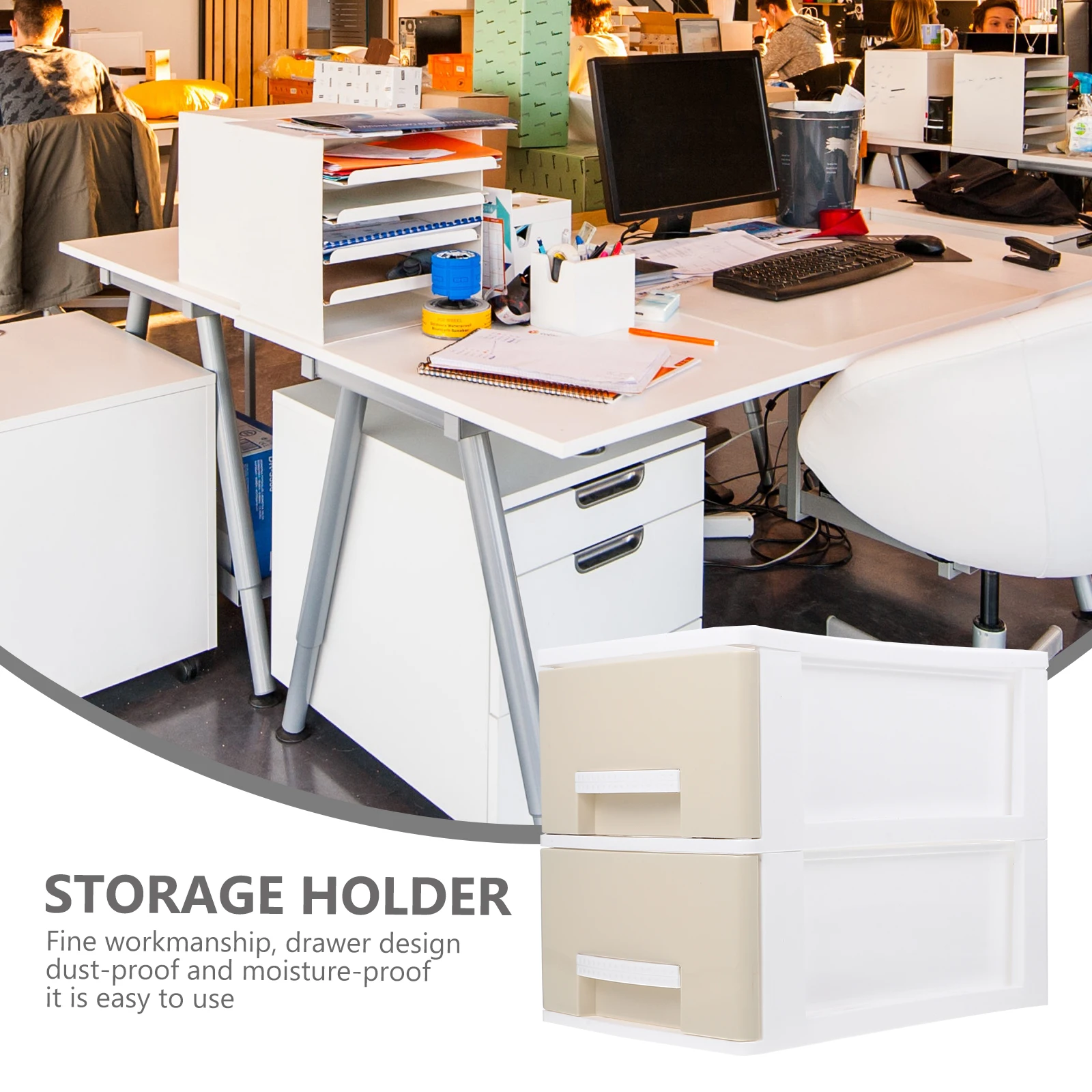 

Desktop Storage Box Multi layer ganizer for Desk Accessories Dorm Room Sundries Container Dust proof Moisture proof Practical