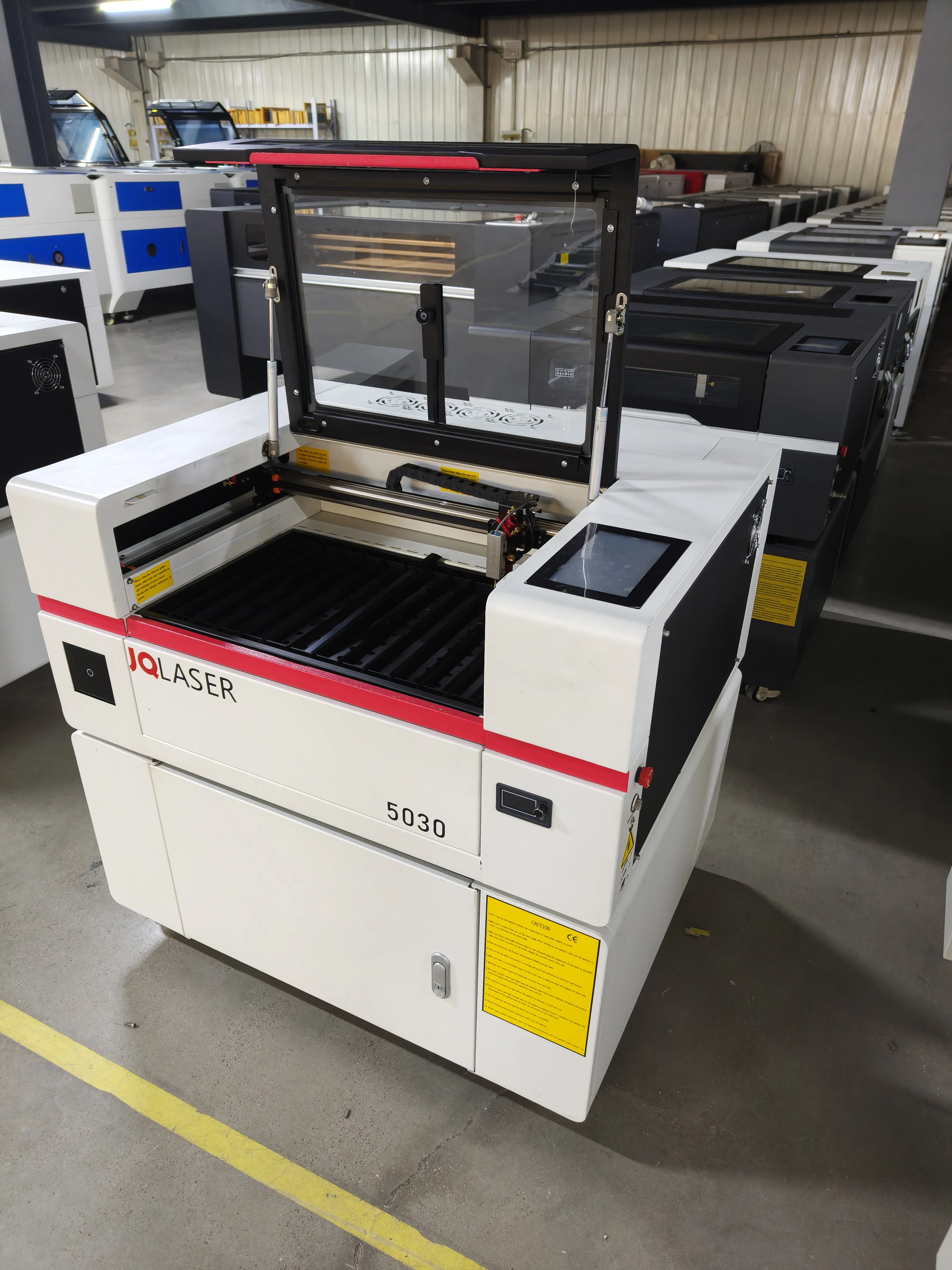 Engraving Cutting Machine High Speed/High Precision with RF Tube Knife/Honeycomb/Lifting Platform