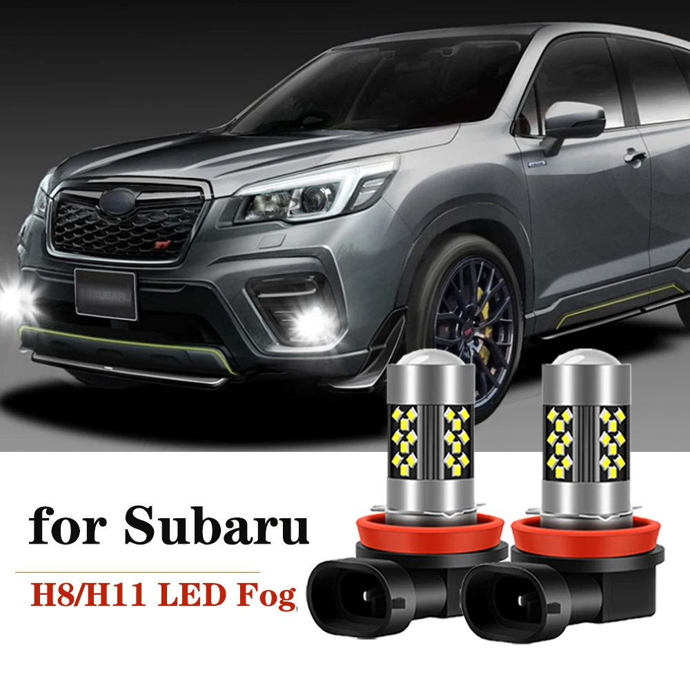 2pcs LED Fog Light Blub Lamp 3000LM H8 H11 H16 For Subaru Forester SJ SK WRX STI Outback BR BS Legacy BR BN BS Impreza GP GJ GT