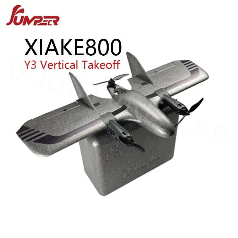 

Jumper XiaKe 800 Xiake800 Fixed Wing Y3 Vertical Takeoff Wingspan 800mm FPV Aircraft Long Flight Airplanes Carrier RC Model