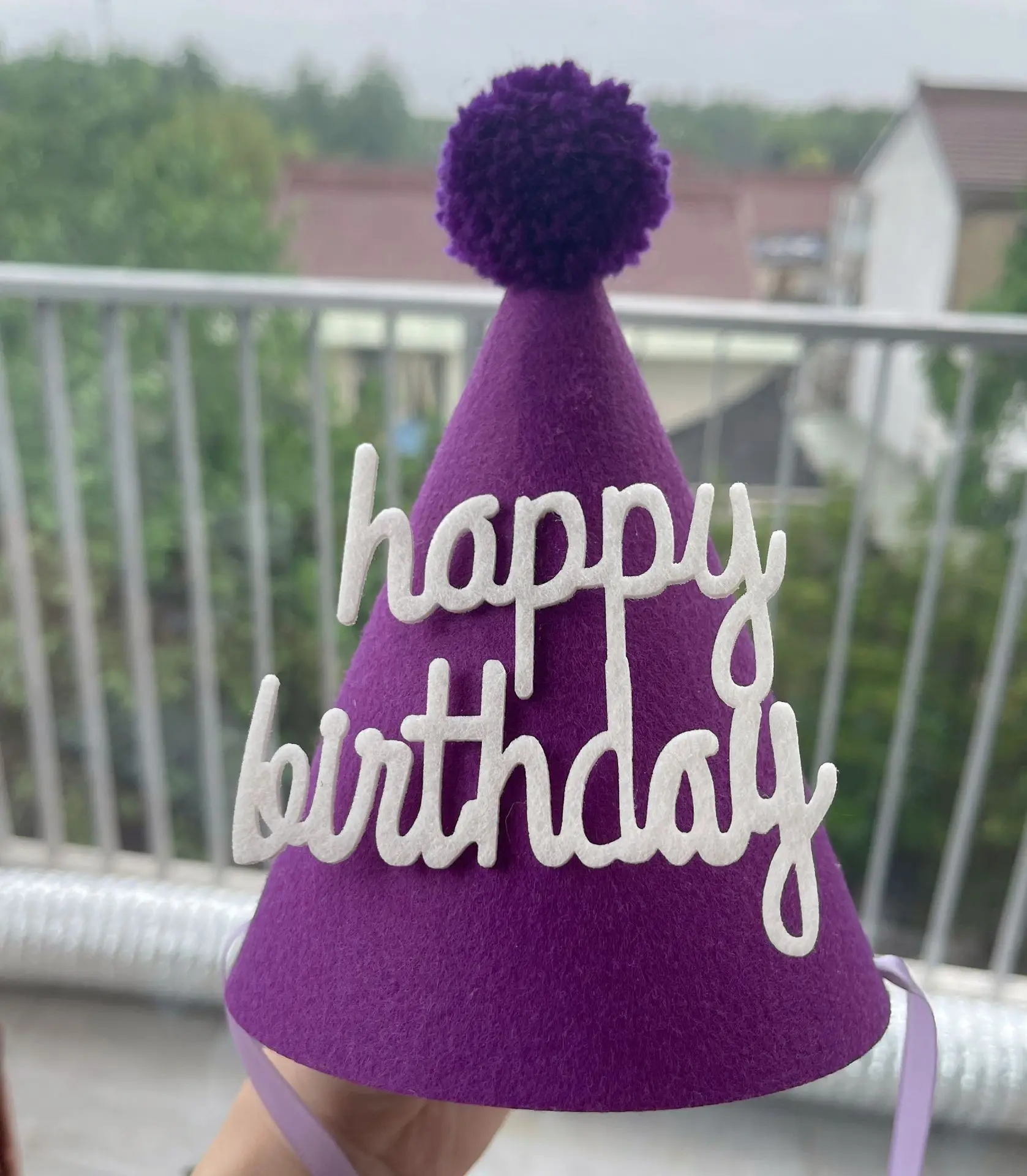 INS Kids Happy Birthday Hat, Gray, Non Woven, Cream Purple Party Hat, Yellow, Pink Headwear, Blue Pointed Cap, Baby Shower, 1Pc