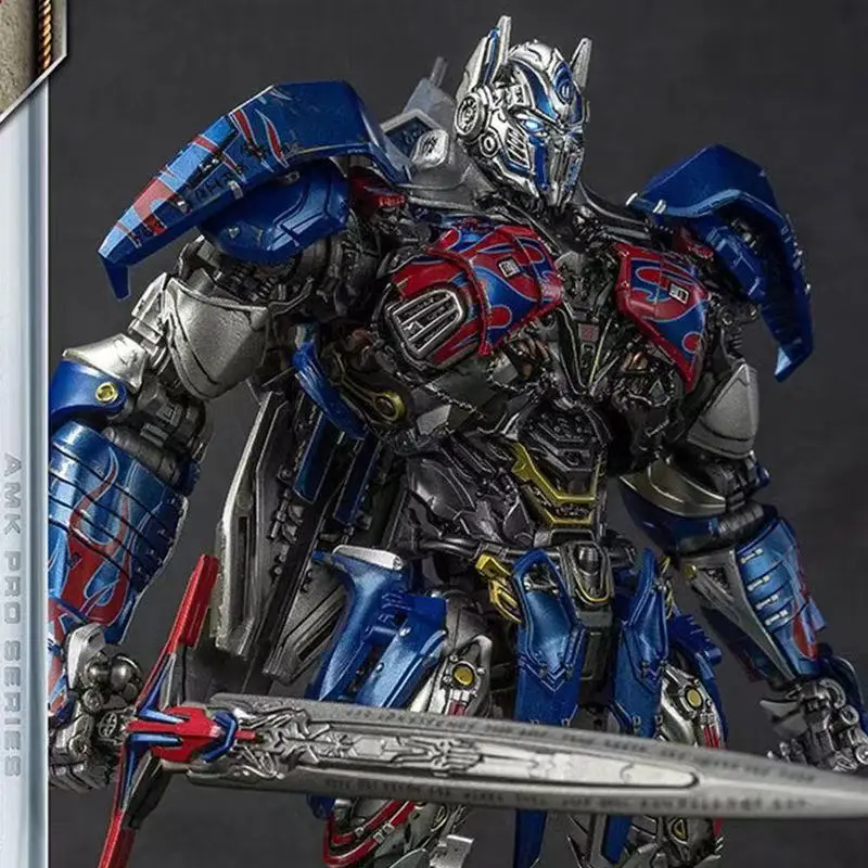 Transformacja: Ostatni Rycerz AMK PRO Series 20cm Optimus Prime Metalowy Model do Składania Figurka Akcji Zabawka Prezent Dostępny
