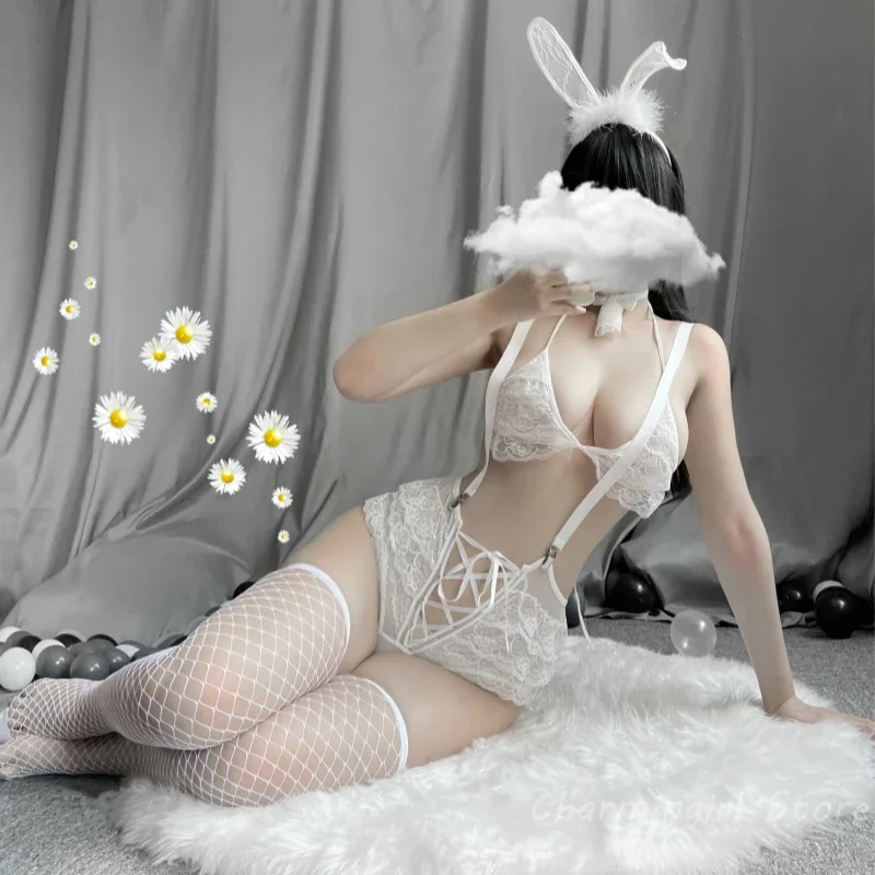 

Anime Bunny Girl Cosplay Costume Rabbit Bodysuit Erotic Lingerie Sexy Woman Outfit Wrapped Chest
