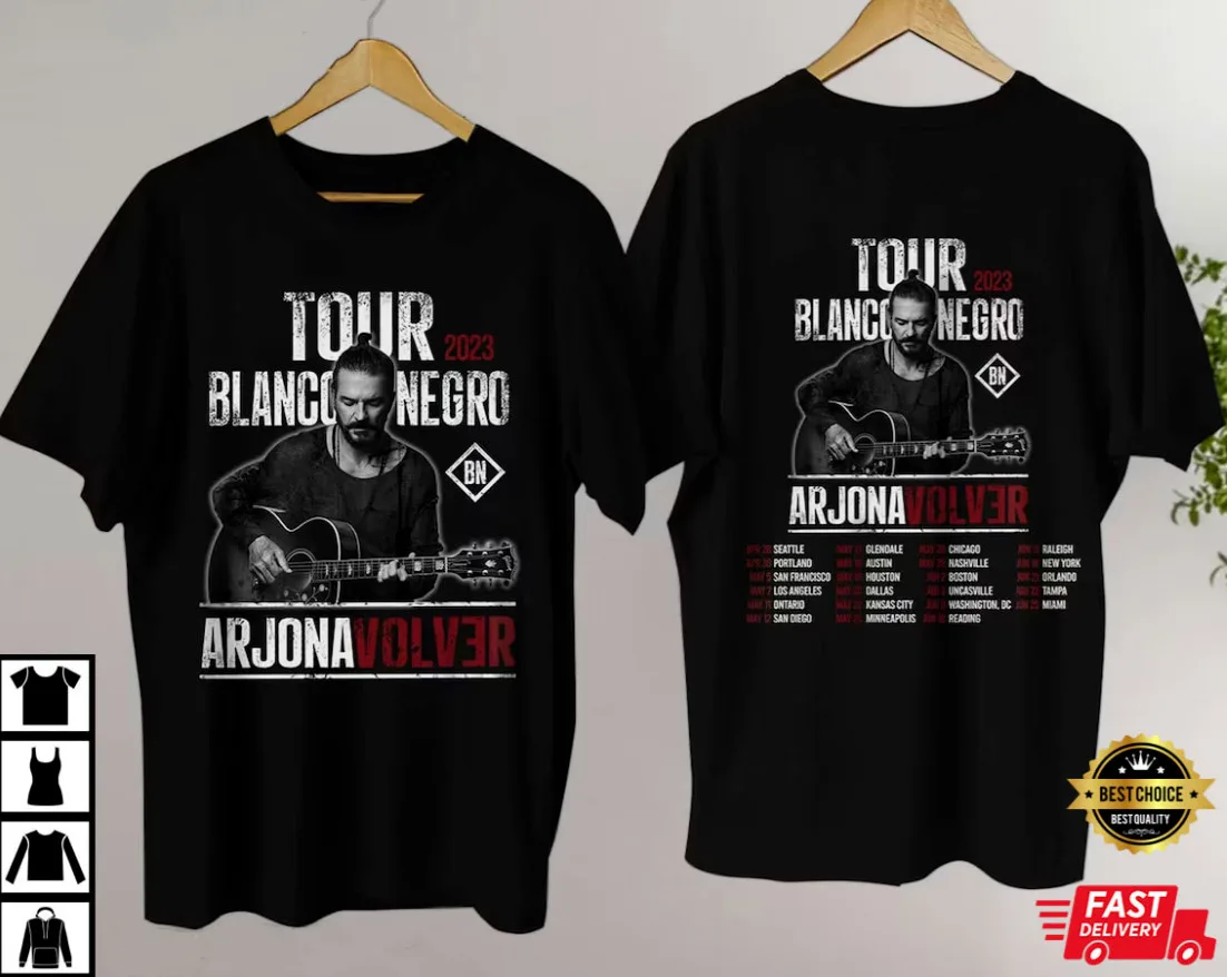 Ricardo Arjona Tour Blanco Y Negro Arjona Volver 2023 T-Shirt