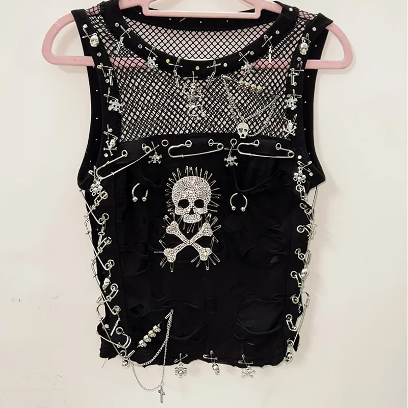 Cross Tank Tops y2k clothes y2k crop top Gothic Tank Tops Punk
