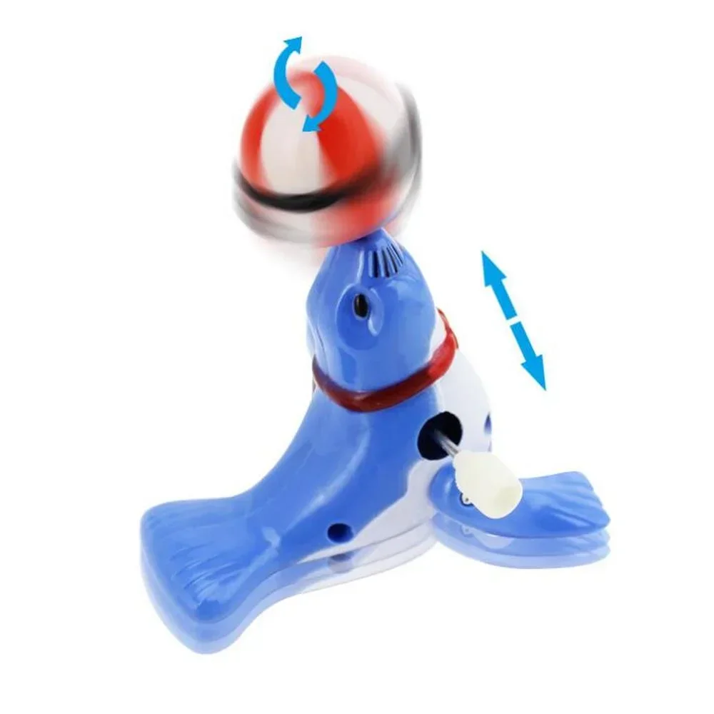 1개 귀여운 바다사자 장난감 아기 목욕 장난감 플라스틱 시계태엽 수영장 장난감 재미있는 물놀이 게임 교육용 장난감 어린이 선물