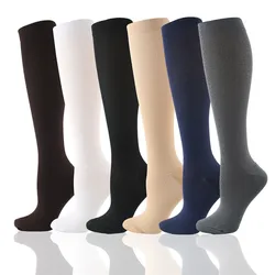 Calzini a compressione unisex Sollievo dal dolore alle gambe Calze alte mediche al ginocchio Supporto per la pressione Calzini per la circolazione della pressione elasticizzata 1 paio