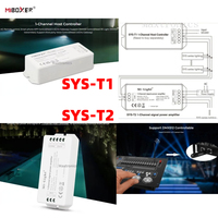 Miboxer SYS-T1 1-Channel Host Controller SYS-T2 1-Channel Signal Power Amplifier 15A DC24V 2.4G Control for SYS Series LED Lamp