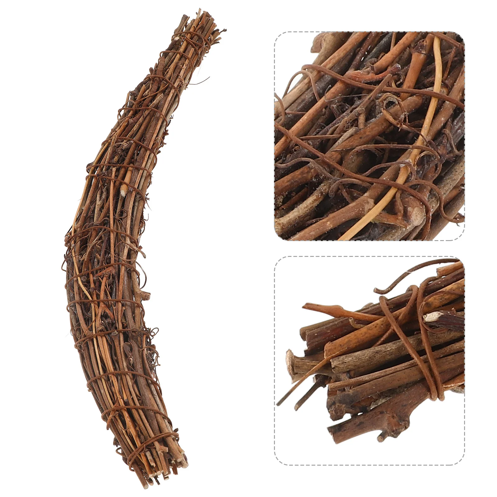 

DIY Grapevine Wreath Form Meticulously Polished Rattan Ring for Christmas Floral Crafts Versatile Use Exquisite Details