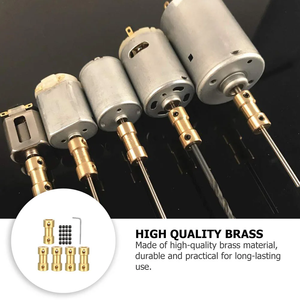 

1 set Brass Shaft Coupling Connector For Diy Car Boat Motor Rigid Coupler Brass Hardware Fittings Accessories