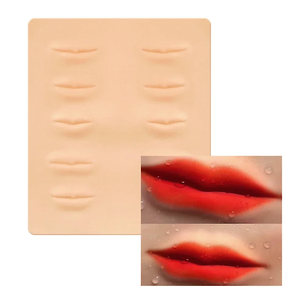 1pcs Microblading Practice Skin Lip Thicken Permannet Makeup Tattoo 3D Artificial Leather Soft Silicone Bleaching Imitation