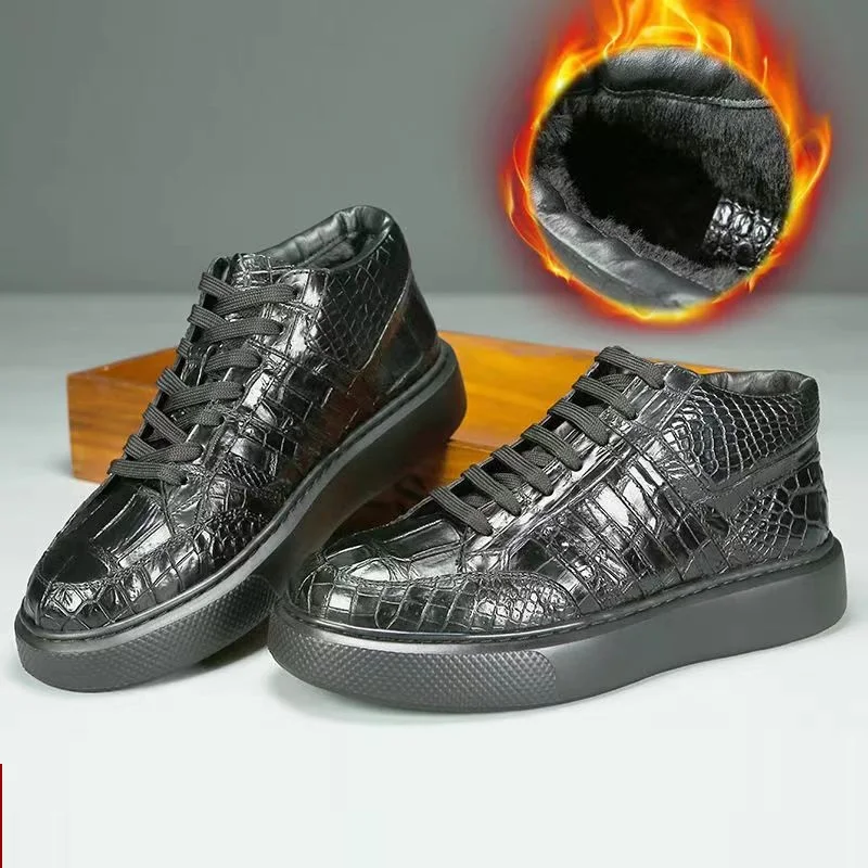 BATMO 2024 new arrival Crocodile skin causal shoes men,male Genuine leather sneakers pdd317