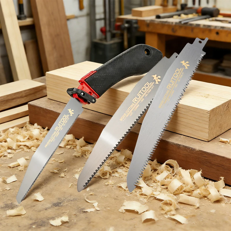 

Manual Reciprocating Saw SK5 Blades Quick Change Blade Anti-slip TPR Handle Multi-purpose for Wood PVC Pipe Bamboo Cutting