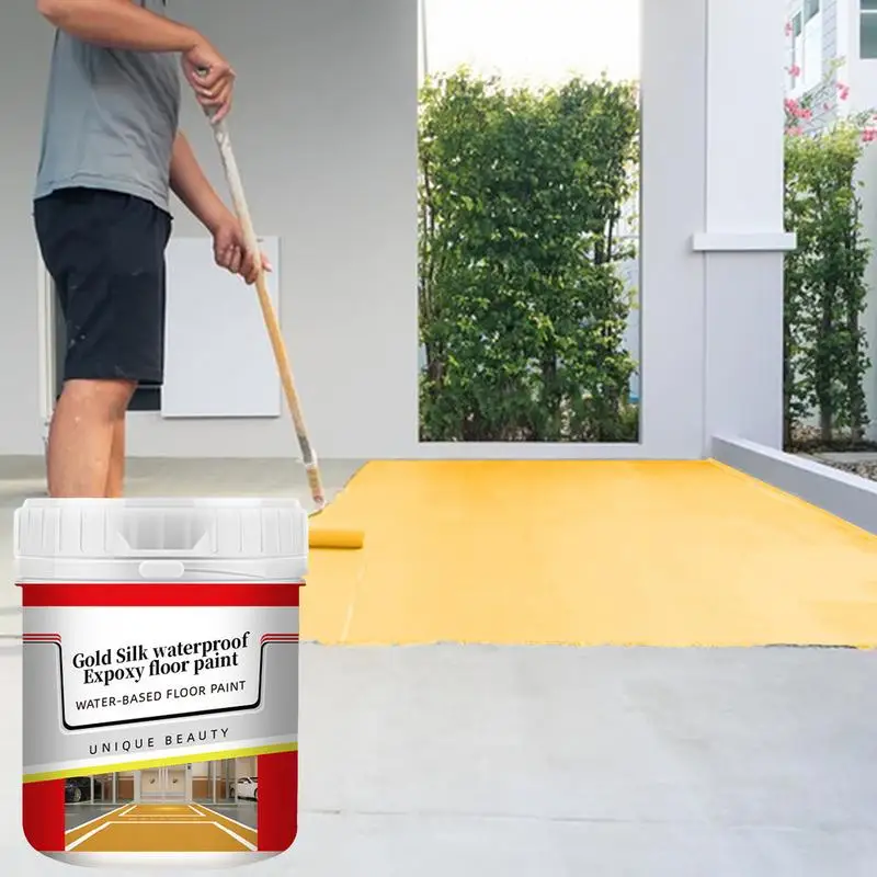 Floor Paint Waterproof Water-Based Epoxy Floor Paint Anti-Slip Interior Exterior Use Blocks Air and Water Floor Sealing Epoxy